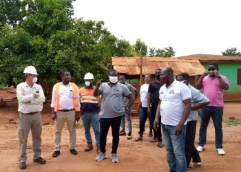 Sunyani West MP inspects road project.